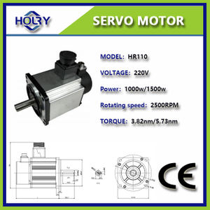 Nema42 Servo Motor 110mm×110mm 48v 1KW 1.5KW Velocidade Nominal: 3000rpm